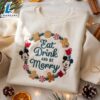 EMBROIDERED Disney Snacks Christmas Sweatshirt, Eat Drink And Be Merry Xmas Shirt