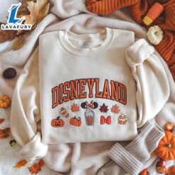 Embroidered Disneyland Fall Sweater, Pumpkin…