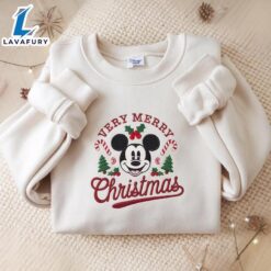 EMBROIDERED Mickey Christmas Sweatshirt, Mickey…