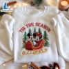 EMBROIDERED Mickey Minnie Sleigh Ride Christmas Sweatshirt