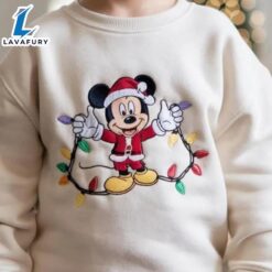 EMBROIDERED Mickey Mouse Christmas Sweatshirt,…