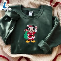 EMBROIDERED Mickey Santa Sweatshirt, Disney…