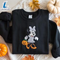 EMBROIDERED Minnie Mummy Halloween Sweatshirt,…