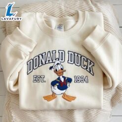 Embroidered Vintage Donald Duck Sweatshirt,…