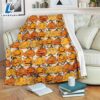 Emotion Pumpkin Halloween Sherpa Blanket Funny Halloween Gift - Pumpkin Throw Blanket