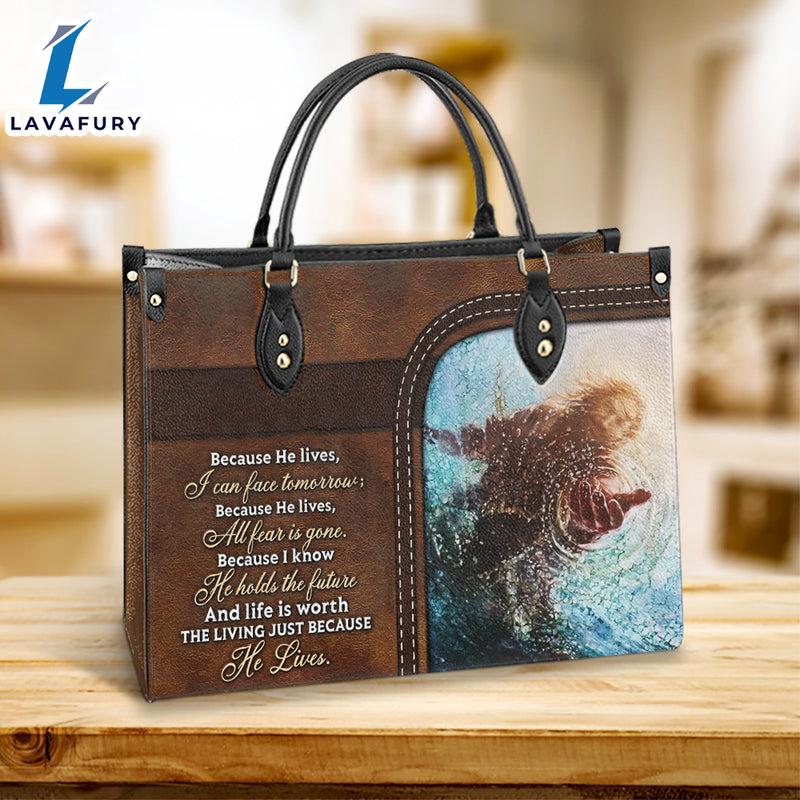 Faith Because He Live 1 Leather Bag Christ Gifts Leather Bags Christian Leather Bag Faith Because He Live 1 Leather Bag Christ Gifts Leather Bags Christian Leather Bag