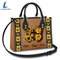 Faith Butterfly Sunflower Leather Bag…