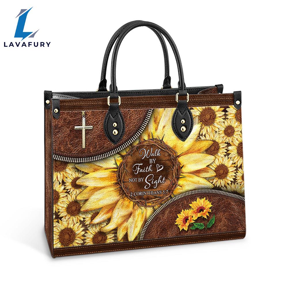 Faith Sunflower Leather Bag Christ Gifts Leather Bags Christian Leather Bag Faith Sunflower Leather Bag Christ Gifts Leather Bags Christian Leather Bag