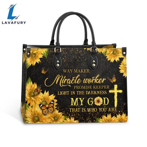 Faith Way Maker 3 Leather Bag Christ Gifts Leather Bags Christian Leather Bag