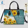 For God Has Given Us A Spirit Of Power And Of Love Sunflower Leather Bag Christ Gifts Leather Bags