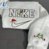 Funny Grinch Hide Logo Heart Hand Embroidered Sweatshirt