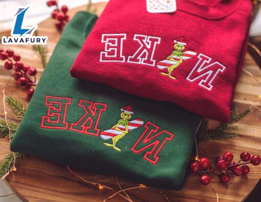 Funny Grinch Logo Reverse Embroidered Sweatshirt  For Man And Women