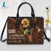 God Is Within Her Beautiful Sunflower Leather Bag Christ Gifts Leather Bags