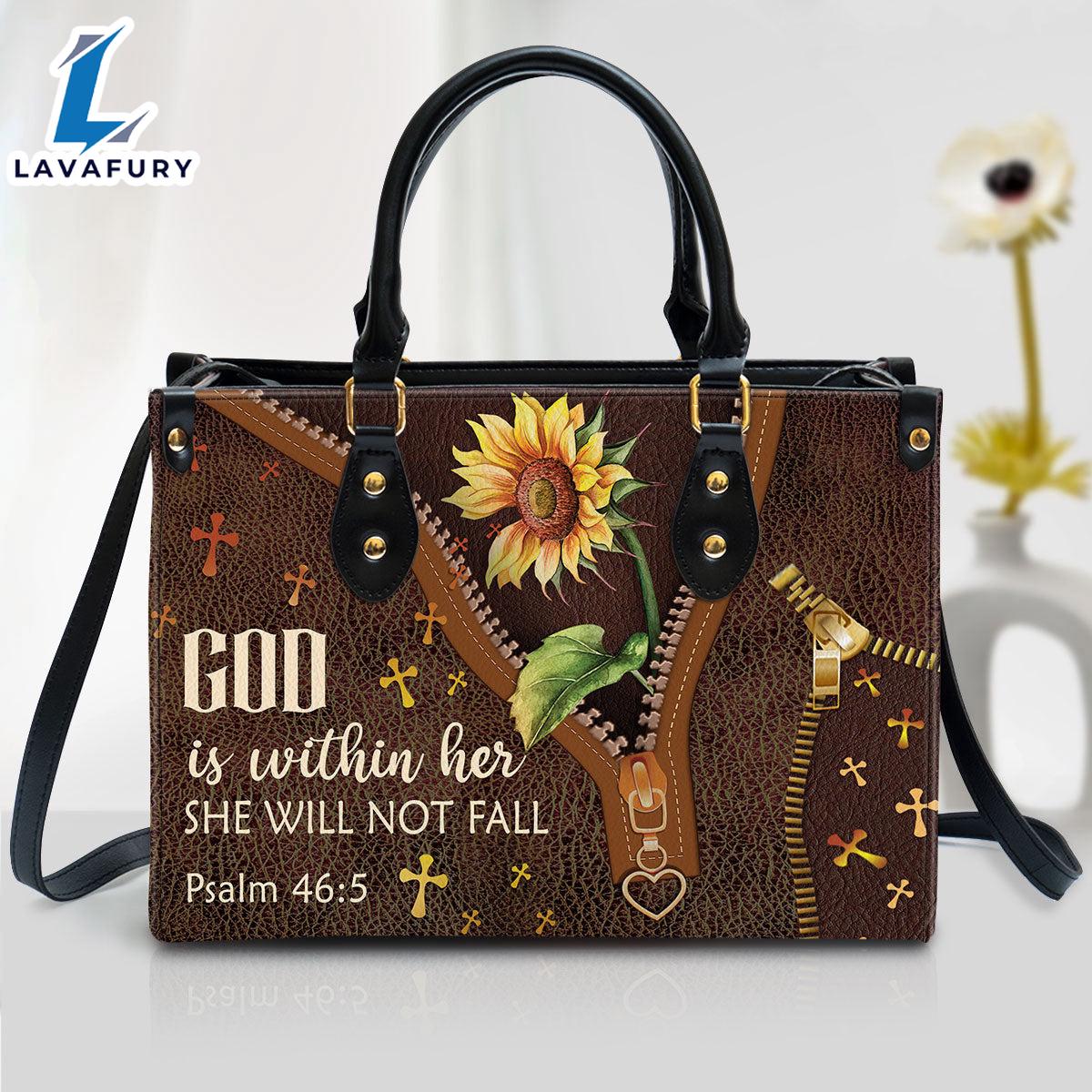 God Is Within Her Beautiful Sunflower Leather Bag Christ Gifts Leather Bags Christian Leather Bag God Is Within Her Beautiful Sunflower Leather Bag Christ Gifts Leather Bags Christian Leather Bag