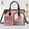 God Says You Are Beautiful Lovely Butterfly Leather Bag Christ Gifts Leather Bags