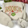 Grinch Red Green Embroidered Sweatshirt