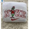 Grinch Snow Red Embroidered Sweatshirt