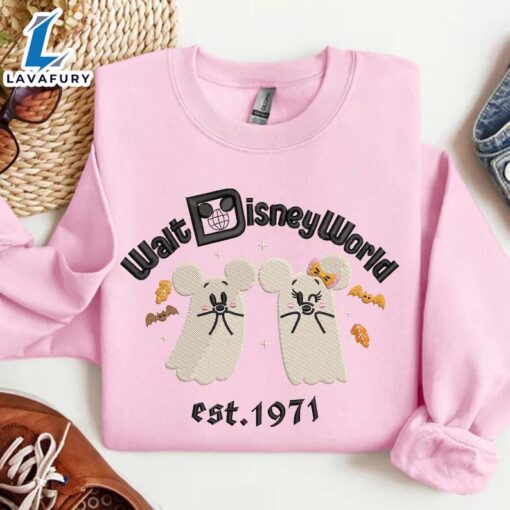 Halloween Cute Mk Mn Ghost Embroidered Sweatshirt
