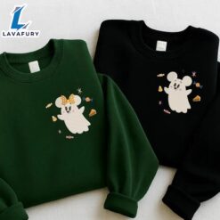 Halloween Mouse Embroidered Sweatshirt, Ghost…
