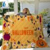 Halloween Pumpkin Blanket - Halloween Throw - Pumpkin Sherpa Throw