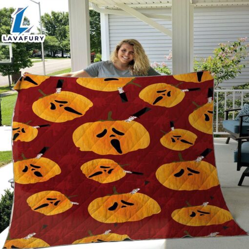 Halloween Pumpkin Sherpa Blanket – Pumpkin Throw Blanket – Halloween Throw  Gift Xmas