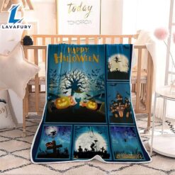 Halloween Scary Forest Sherpa Blanket…