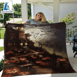 Halloween Sherpa Blanket – Throw…