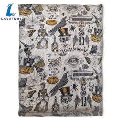 Halloween Vintage Halloween Sherpa Blanket…