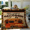Happy Halloween Blanket - Halloween Sherpa Throw - Blanket Halloween Adult Throw