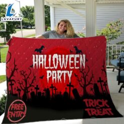 Happy Halloween Party Sherpa Blanket…