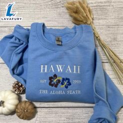 Hawaii Aloha Embroidered Sweatshirt For…
