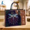Hippie Dragonfly Let It Be 1 Leather Bag Christ Gifts Leather Bags