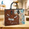 Hippie Dragonfly Let It Be 2 Leather Bag Christ Gifts Leather Bags