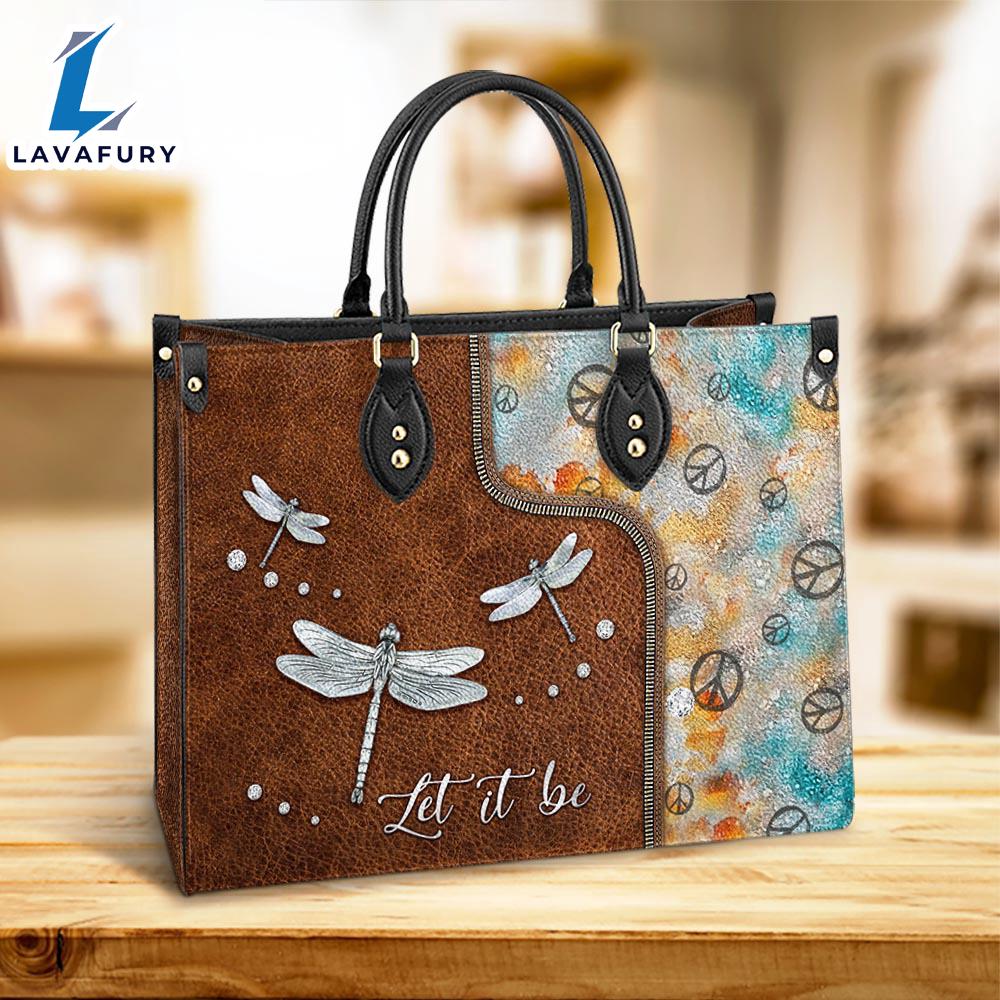 Hippie Dragonfly Let It Be 2 Leather Bag Christ Gifts Leather Bags Christian Leather Bag Hippie Dragonfly Let It Be 2 Leather Bag Christ Gifts Leather Bags Christian Leather Bag