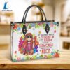 Hippie Flowers In My Hair Leather Bag Christ Gifts Leather Bags