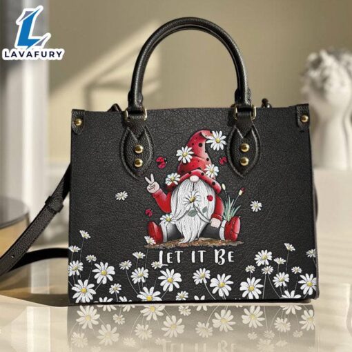 Hippie Gnome Let It Be Gb Leather Bag Christ Gifts Leather Bags Christian Leather Bag