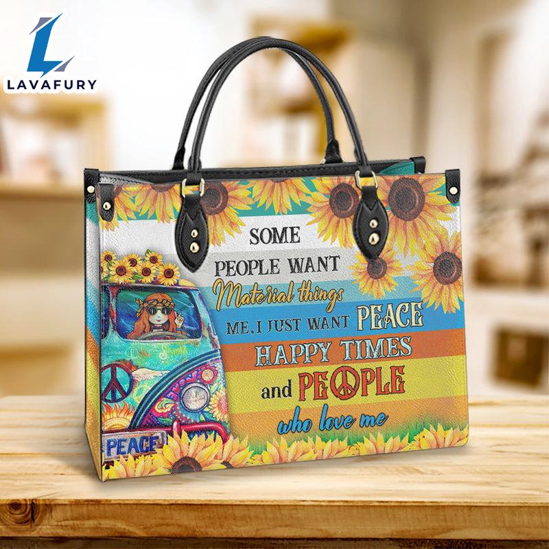 Hippie I Just Want Peace Happy Leather Bag Christ Gifts Leather Bags Christian Leather Bag Hippie I Just Want Peace Happy Leather Bag Christ Gifts Leather Bags Christian Leather Bag