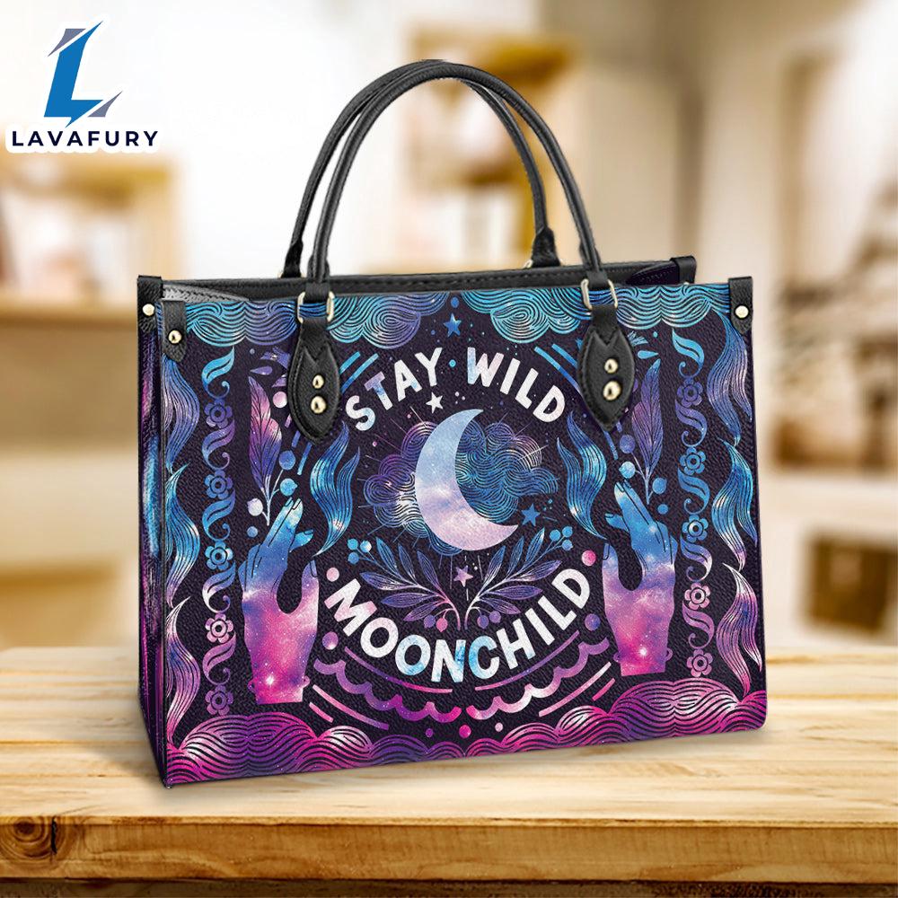 Hippie Stay Wild Moon Child Leather Bag Christ Gifts Leather Bags Christian Leather Bag Hippie Stay Wild Moon Child Leather Bag Christ Gifts Leather Bags Christian Leather Bag