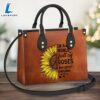 Hippie Sunflower 1 Leather Bag Christ Gifts Leather Bags