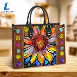 Hippie Sunflower Colorful 2 Leather…