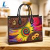 Hippie Sunflower Colorful Leather Bag Christ Gifts Leather Bags