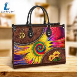 Hippie Sunflower Colorful Leather Bag…