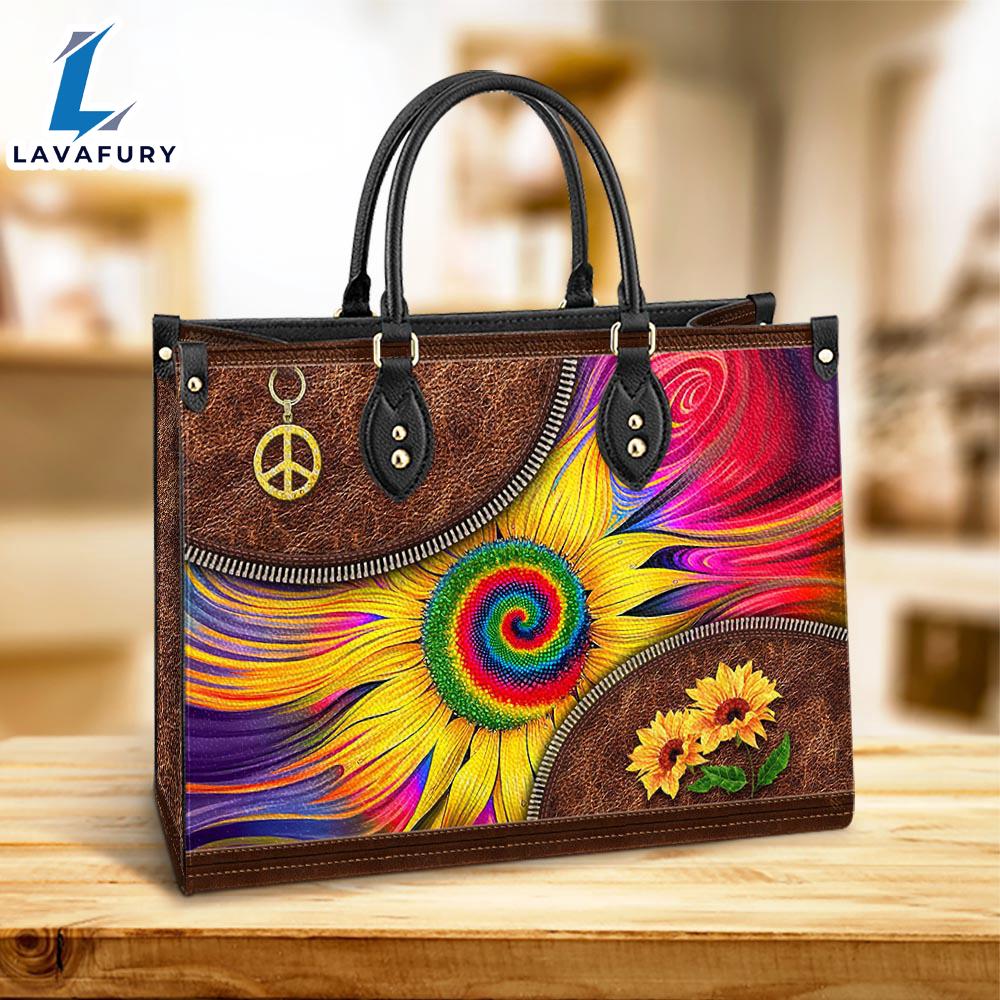 Hippie Sunflower Colorful Leather Bag Christ Gifts Leather Bags Christian Leather Bag Hippie Sunflower Colorful Leather Bag Christ Gifts Leather Bags Christian Leather Bag