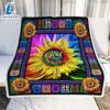Hippie Sunflower God Says You Are Halloween Sofa Fleece Throw Blanket Halloween Gifts