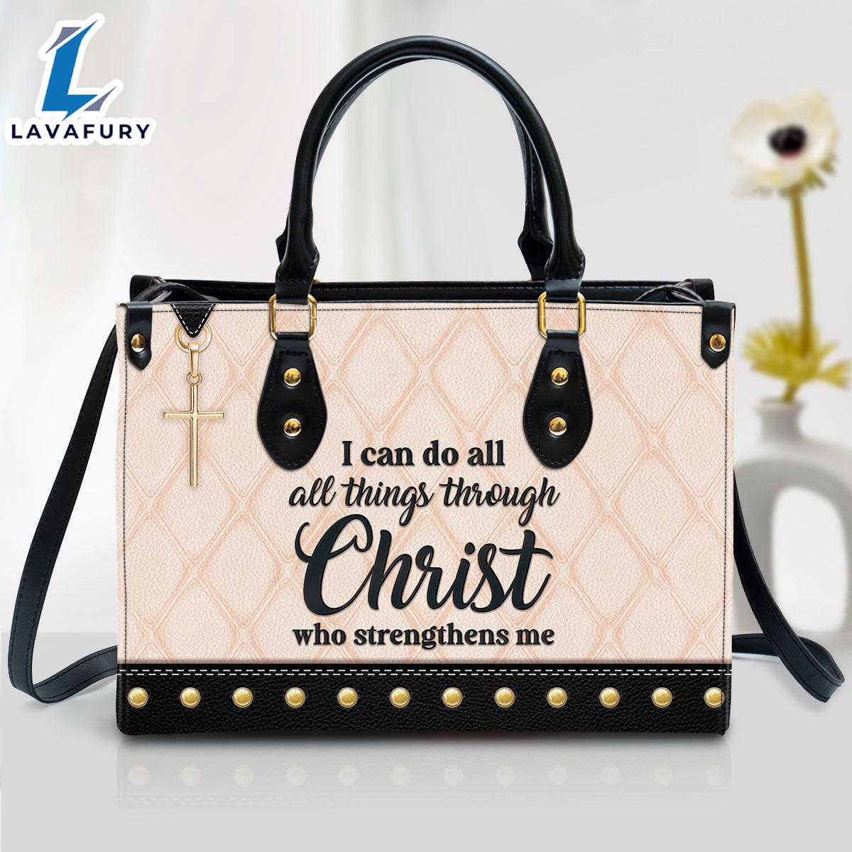 I Can Do All Things Through Christ Leather Handbag Christ Gifts Leather Bags Christian Leather Bag I Can Do All Things Through Christ Leather Handbag Christ Gifts Leather Bags Christian Leather Bag