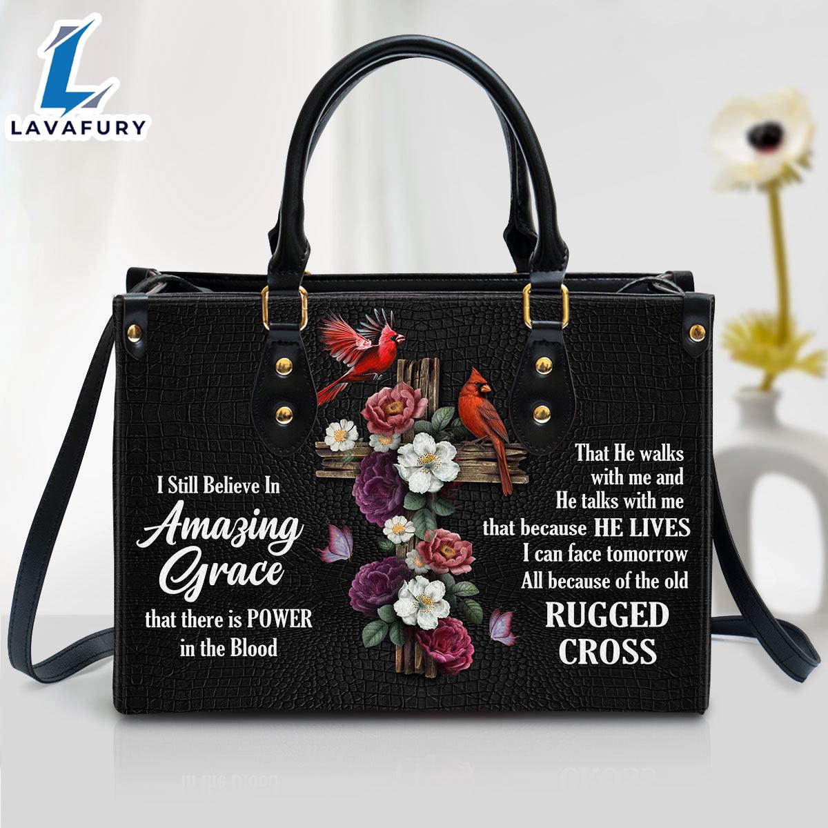 I Still Believe In Amazing Grace Leather Handbag Christ Gifts Leather Bags Christian Leather Bag I Still Believe In Amazing Grace Leather Handbag Christ Gifts Leather Bags Christian Leather Bag