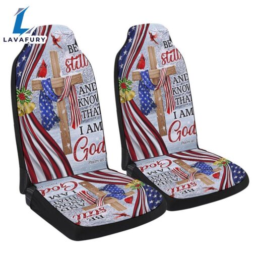 Jesus Christ Cross Be Still And Know That I Am God Christmas Seat Cover Cars – Christian Seat Cover