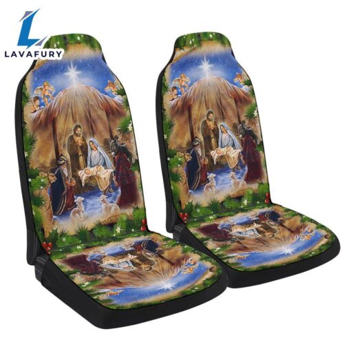 Jesus Christmas Nativity Scene Jesus Is Born Christianity Seat Cover Cars – Christian Seat Cover