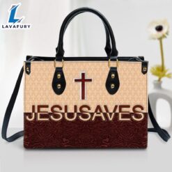 Jesusaves Cross Leather Handbag Christ…
