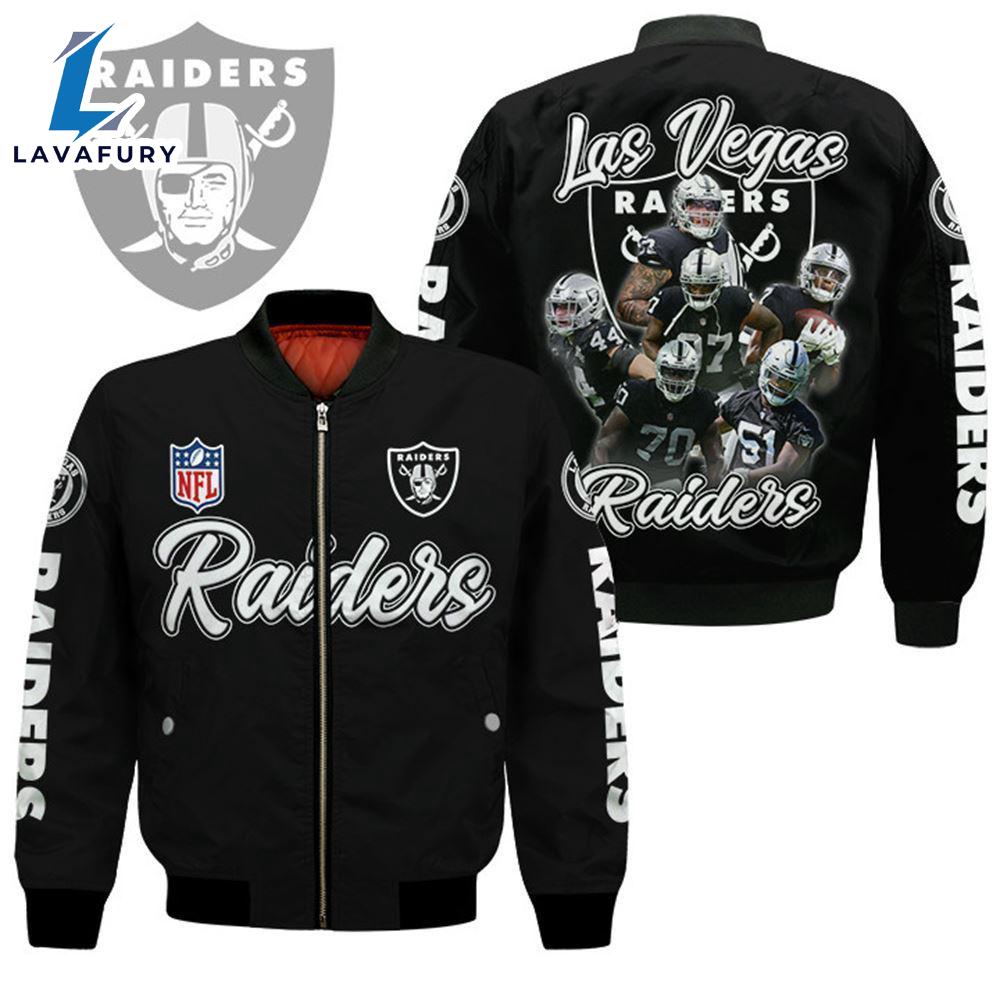Las Vegas Raiders Players Nfl Bomber Jacket For Fans Las Vegas Raiders Players Nfl Bomber Jacket For Fans